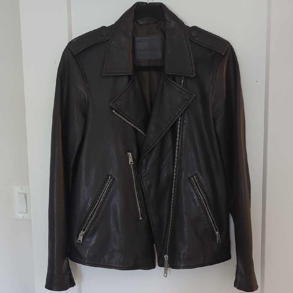 All Saints Black Leather Jacket
